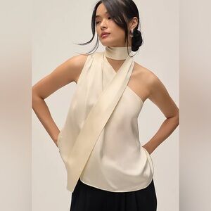 NWT ASTR THE LABEL cream one shoulder 
Partia Blouse xl
$78